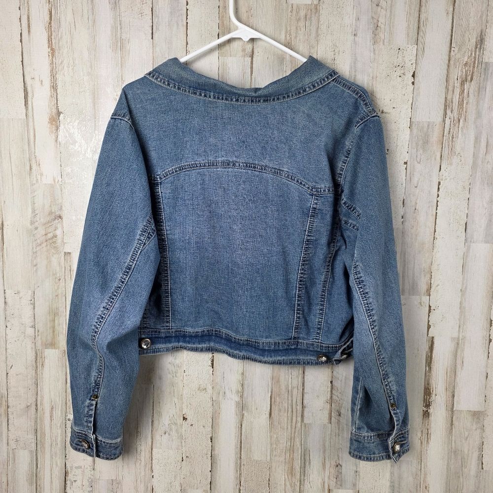 Cato Denim Jean Jacket Blue Size 18/20w - Picture 2 of 10
